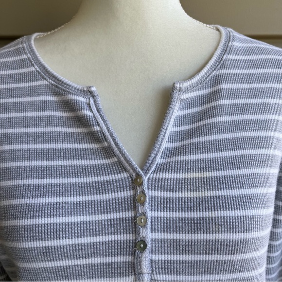 •Chico’s• Additions Waffle Knit Striped Top - Size 16 (Chico’s Size 3) - Picture 3 of 7